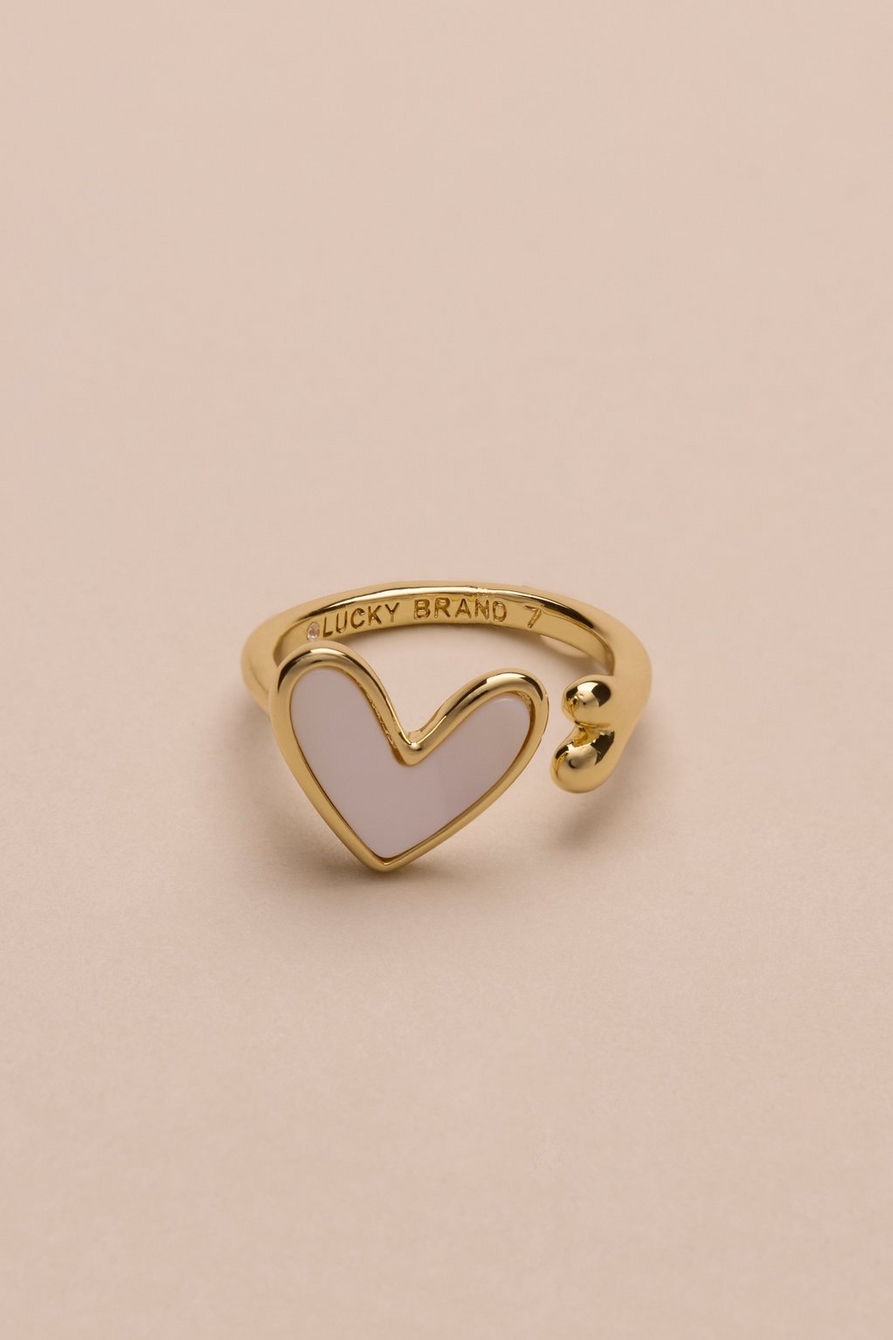 sweet pearl heart ring